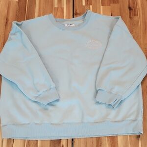 Womens Old Navy Crewneck Tunic Length Sweatshirt Aqua - Size XL